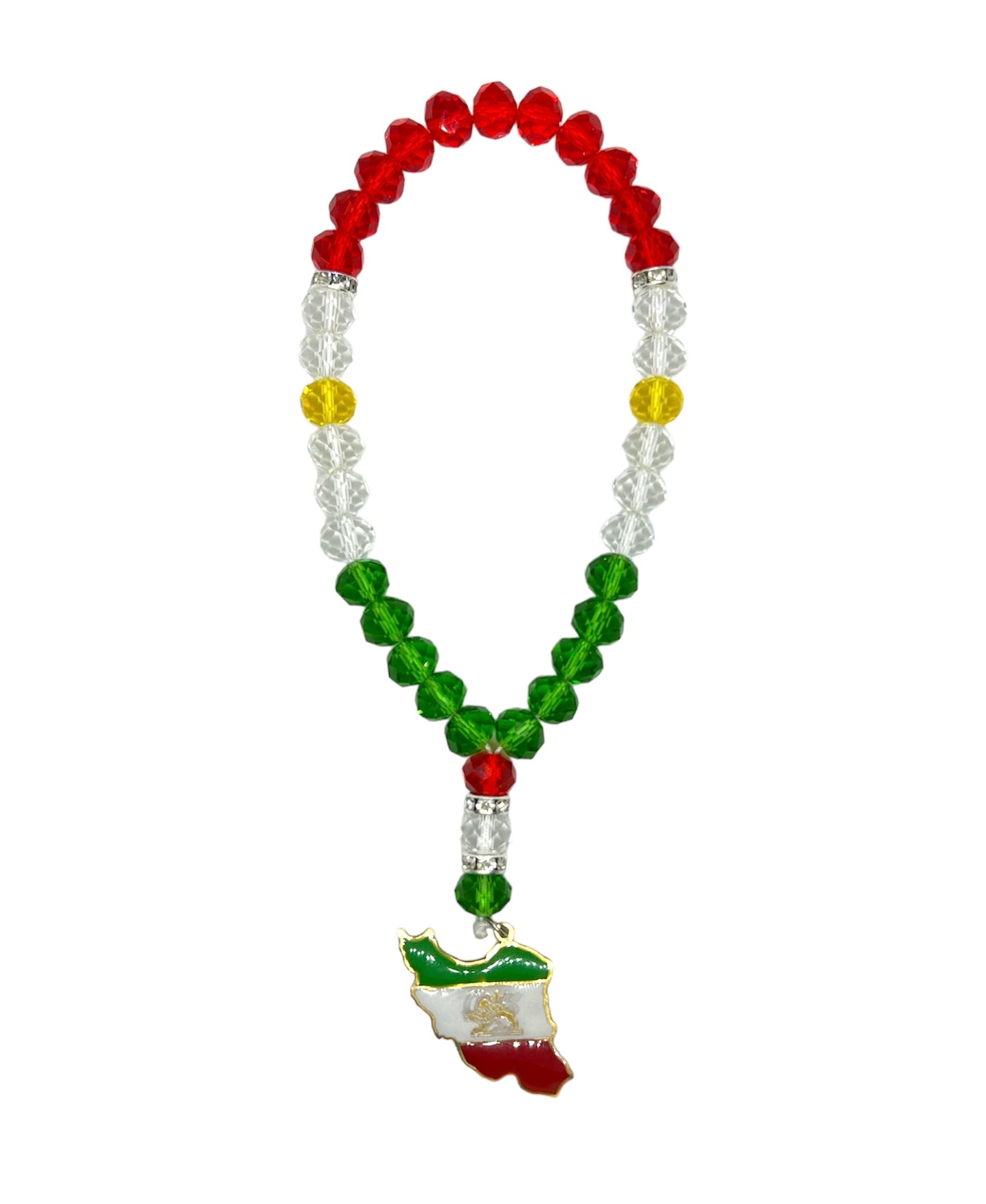 Tasbih mit Iran Land Symbol und Flagge