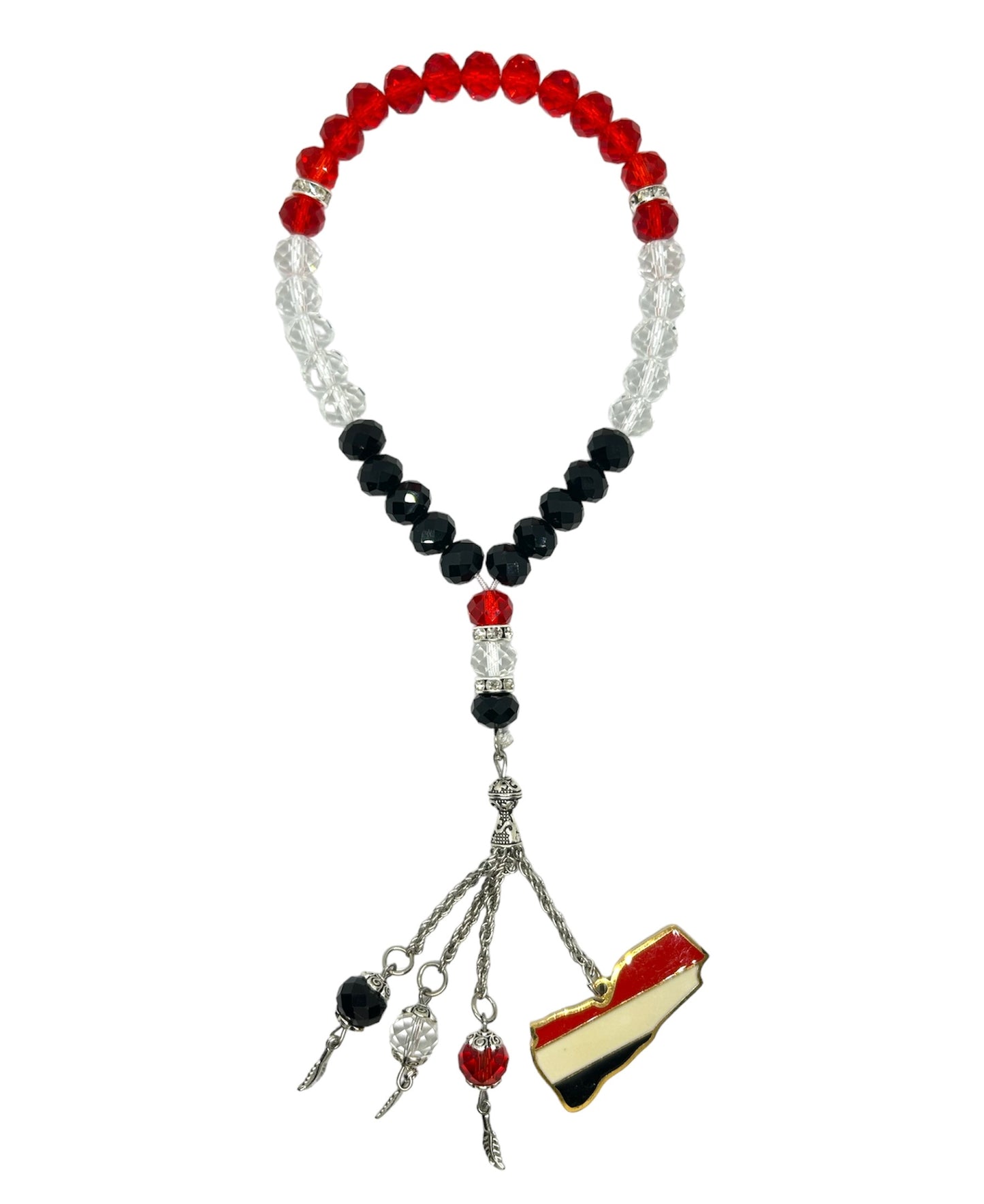 Tasbih mit Jemen Symbol und Flagge