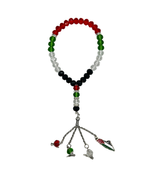 Tasbih mit Palästina Symbol und Flagge
