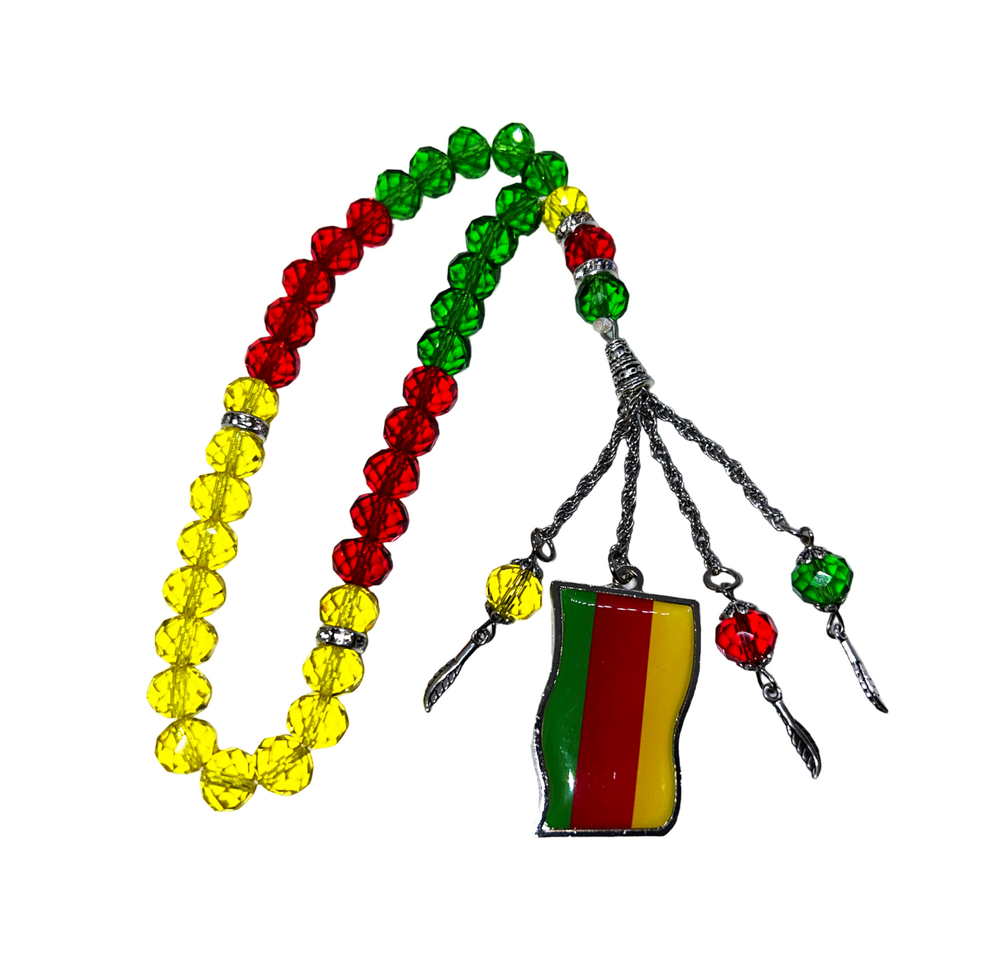 Tasbih mit Kurdistan Rojava Symbol und Flagge