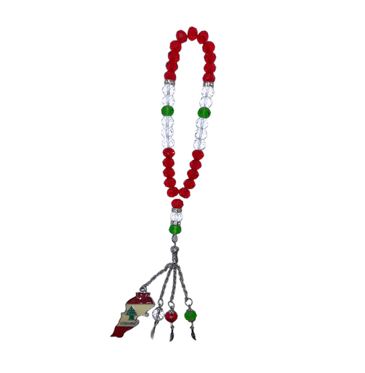 Tasbih mit Libanon Symbol und Flagge