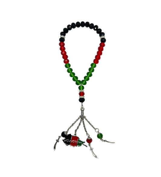 Tasbih mit Afghanistan Symbol und Flagge