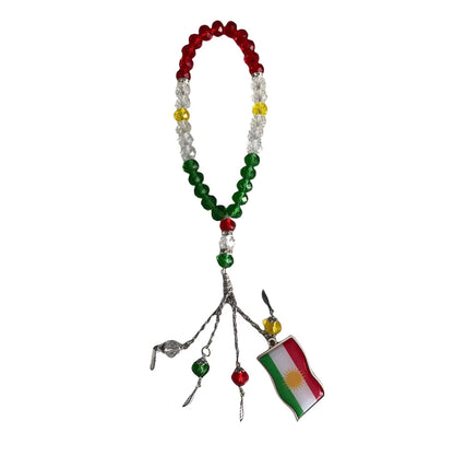 Tasbih mit Kurdistan Flagge in verschiedenen Formen