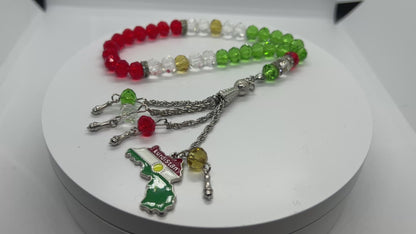 Tasbih mit Kurdistan Flagge in verschiedenen Formen