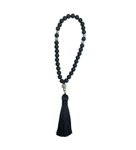 Tasbih Schwarz Hochglanz